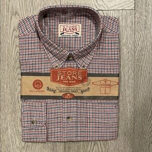 Men's Casual Red Checkered Shirt